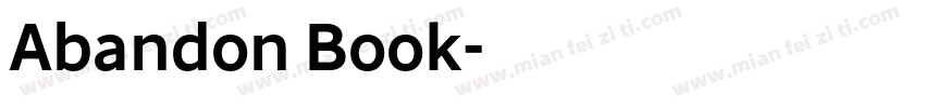 Abandon Book字体转换